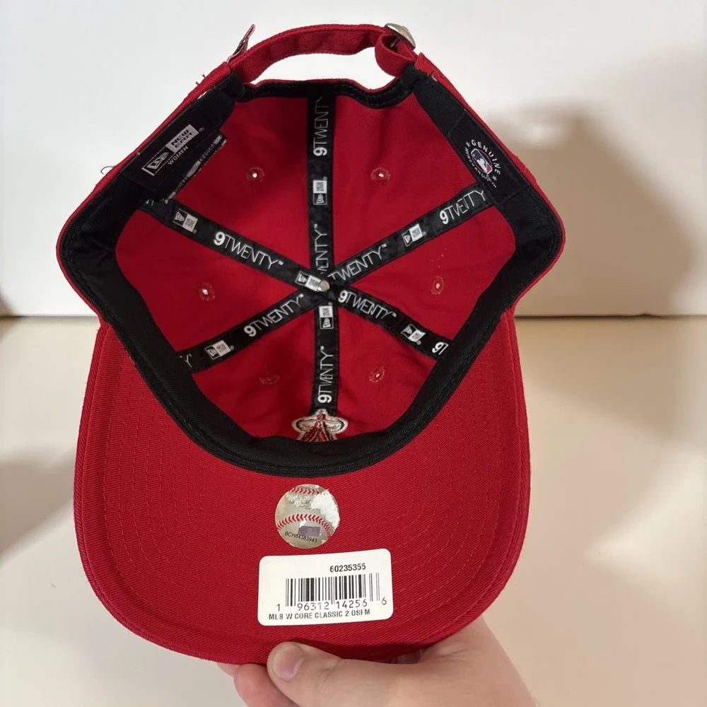 New Era 9TWENTY Anaheim Los Angeles Angels‎ Red MLB Strap Back Hat NEW